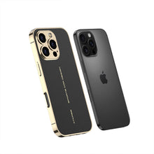 Load image into Gallery viewer, Luxury Leather Golden Camera Case - iPhone
