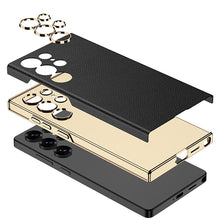Load image into Gallery viewer, Golden Plating Leather Phone Case- Samsung
