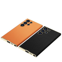 Load image into Gallery viewer, Golden Plating Leather Phone Case- Samsung

