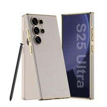 Load image into Gallery viewer, Golden Plating Leather Phone Case- Samsung
