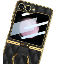 Load image into Gallery viewer, Elegant Leather Ring Support Case For Galaxy Z Flip 5
