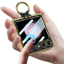 Load image into Gallery viewer, Elegant Leather Ring Support Case For Galaxy Z Flip 5
