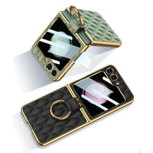 Load image into Gallery viewer, Elegant Leather Ring Support Case For Galaxy Z Flip 5
