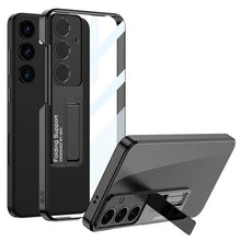 Load image into Gallery viewer, Crystal Clear Electroplated Kickstand Case for Galaxy S25
