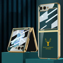 Load image into Gallery viewer, Samsung Galaxy Z Flip 5 Deer Pattern Glass Case

