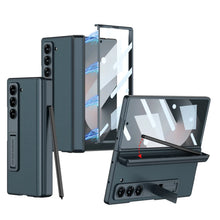 Load image into Gallery viewer, Leather Case With Hinge Protection- Galaxy Z Fold Series
