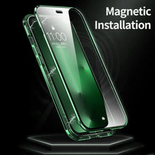 Load image into Gallery viewer, iPhone - Dual Magnetic Alluminium Body Magsafe Glass Case
