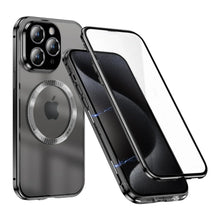 Load image into Gallery viewer, iPhone - Dual Magnetic Alluminium Body Magsafe Glass Case
