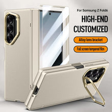 Load image into Gallery viewer, Leather Case With Bracket &amp; Front Glass For Galaxy Z Fold 6
