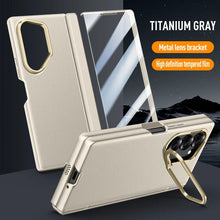 Load image into Gallery viewer, Leather Case With Bracket &amp; Front Glass For Galaxy Z Fold 6
