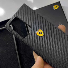 Load image into Gallery viewer, Galaxy Z Fold Series Ferrari Carbon Fibre Black Case
