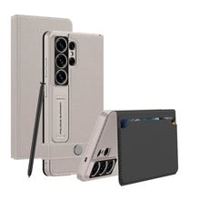 Load image into Gallery viewer, NobleGuard Matte Leather Flip Case – S26 Ultra
