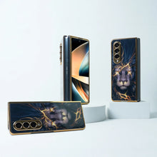 Load image into Gallery viewer, Galaxy Z Fold3 Lion Pattern Glass Cover Case
