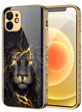 Load image into Gallery viewer, Premium Glass Lion Pattern luxurious Designer back Case Cover
