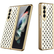 Load image into Gallery viewer, Galaxy Z Fold3 LV Pattern Glass Flip Case
