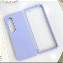 Load image into Gallery viewer, Galaxy Z Fold Series Silicon Case Liquid Silicon Inner Fabric with Logo
