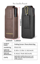 Load image into Gallery viewer, Luxury LEATHER POUCH BELT CLIP HOLSTER CASE FOR GALAXY Z FOLD SERIES PHONES
