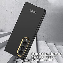 Load image into Gallery viewer, Samsung Galaxy Z Fold4 Ultra Thin Hard Shell Back Case With Golden Edge Camera Protection
