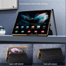 Load image into Gallery viewer, Premium Magnetic Flip Case for Fold with Pen Slot For Galaxy Z Fold3 &amp; 4

