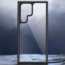 Load image into Gallery viewer, Galaxy S22 Ultra Hybrid Bumper Clear Case Black
