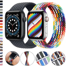 Load image into Gallery viewer, MULTICOLOUR NYLON PREMIUM BRAIDED SOLO LOOP FOR SMART-WATCH SERIES 7/6/5/4/3/2/1/SE (38,40,41MM - 42,44,45MM)
