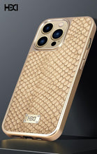 Load image into Gallery viewer, PU Leather Crocodile Pattern Protective Back Case For iPhone Series
