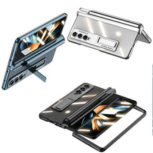 Load image into Gallery viewer, Magnetic Fold Hinge Phone Case with Pen Slots for Samsung Galaxy Z Fold 3 &amp; 4 ( Front and Black Glass )
