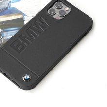 Load image into Gallery viewer, BMW Leather Case Hot Stamp And Metal Logo for iPhone -  Series

