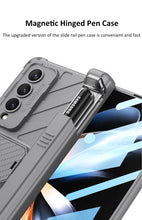 Load image into Gallery viewer, Shockproof Armor Magnetic Hinge Bracket Case With Front Glass For Galaxy Z Fold Series
